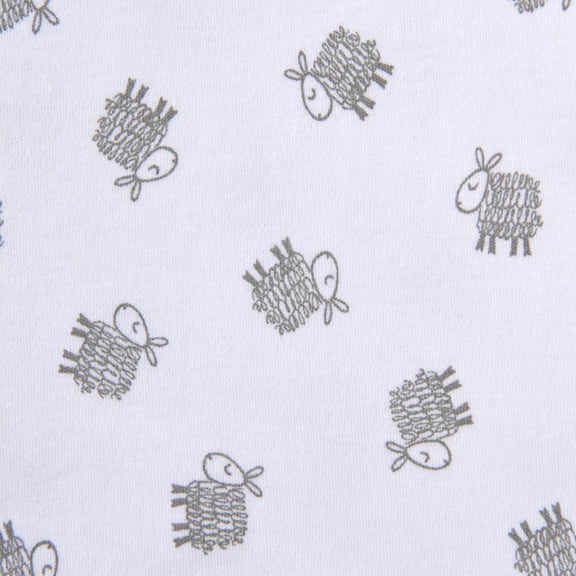 HALO SleepSack Swaddle, 100% Cotton, White Lamb Scribble, Intant, Unisex, Small, 3-6 Months