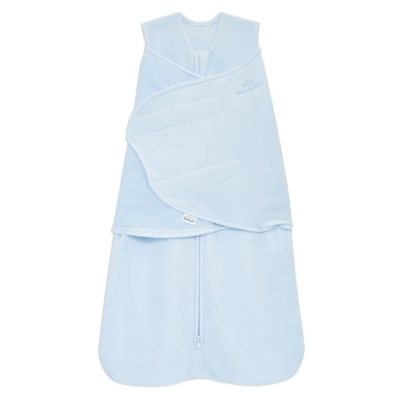 HALO SleepSack Swaddle, Micro-Fleece, Boys, Baby Blue, Infants, 3-6 Months
