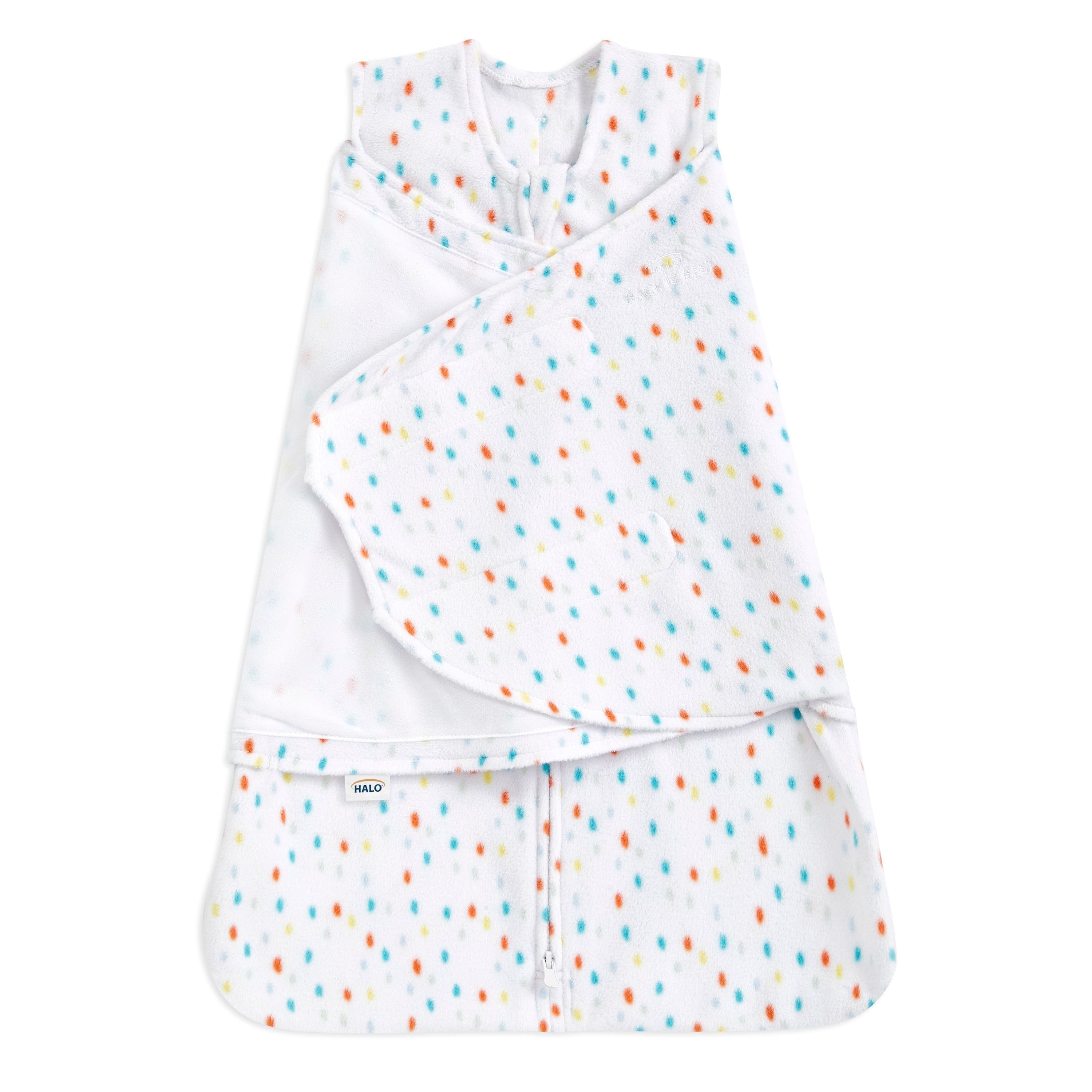 HALO SleepSack Swaddle, Micro-Fleece, Confetti, Infant, Unisex, Small, 3-6 Months