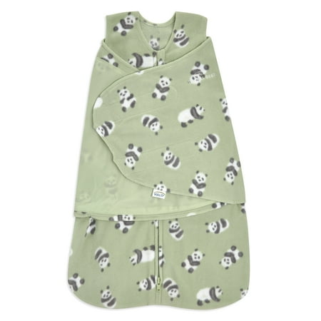 HALO SleepSack Swaddle, Micro-Fleece, Cozy Pandas, Small Unisex, 3-6 Months