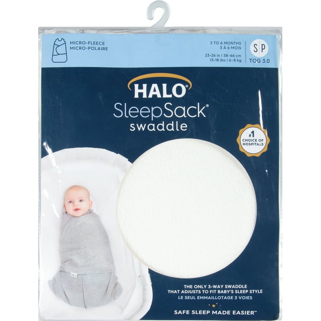 Halo® Sleepsack® Swaddle, MicroFleece, Cream, Infant, Unisex, Small, 3