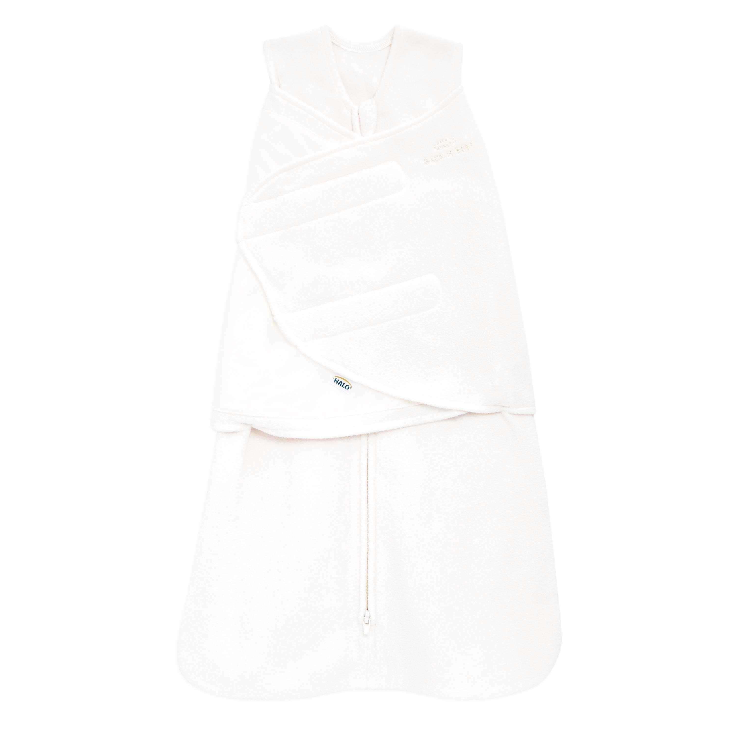 HALO SleepSack Swaddle, Micro-Fleece, Cream, Infant, Unisex, Small, 3-6 Months