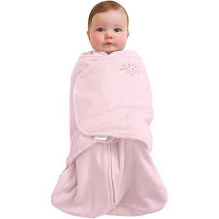 HALO SleepSack Swaddle, Micro-Fleece, Soft Pink, Infant Girls, Small, 3-6 Months