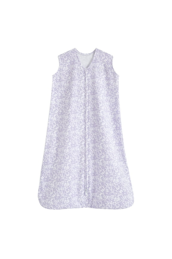 HALO SleepSack Wearable Blanket, 100% Cotton, Aster Flowers-Purple, Toddler Girls, Large, 12-18 Months