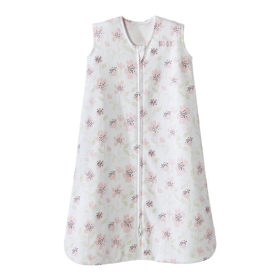 HALO SleepSack Wearable Blanket, 100% Cotton, Blush Wildflower, Infant Girls, Medium, 6-12 Months