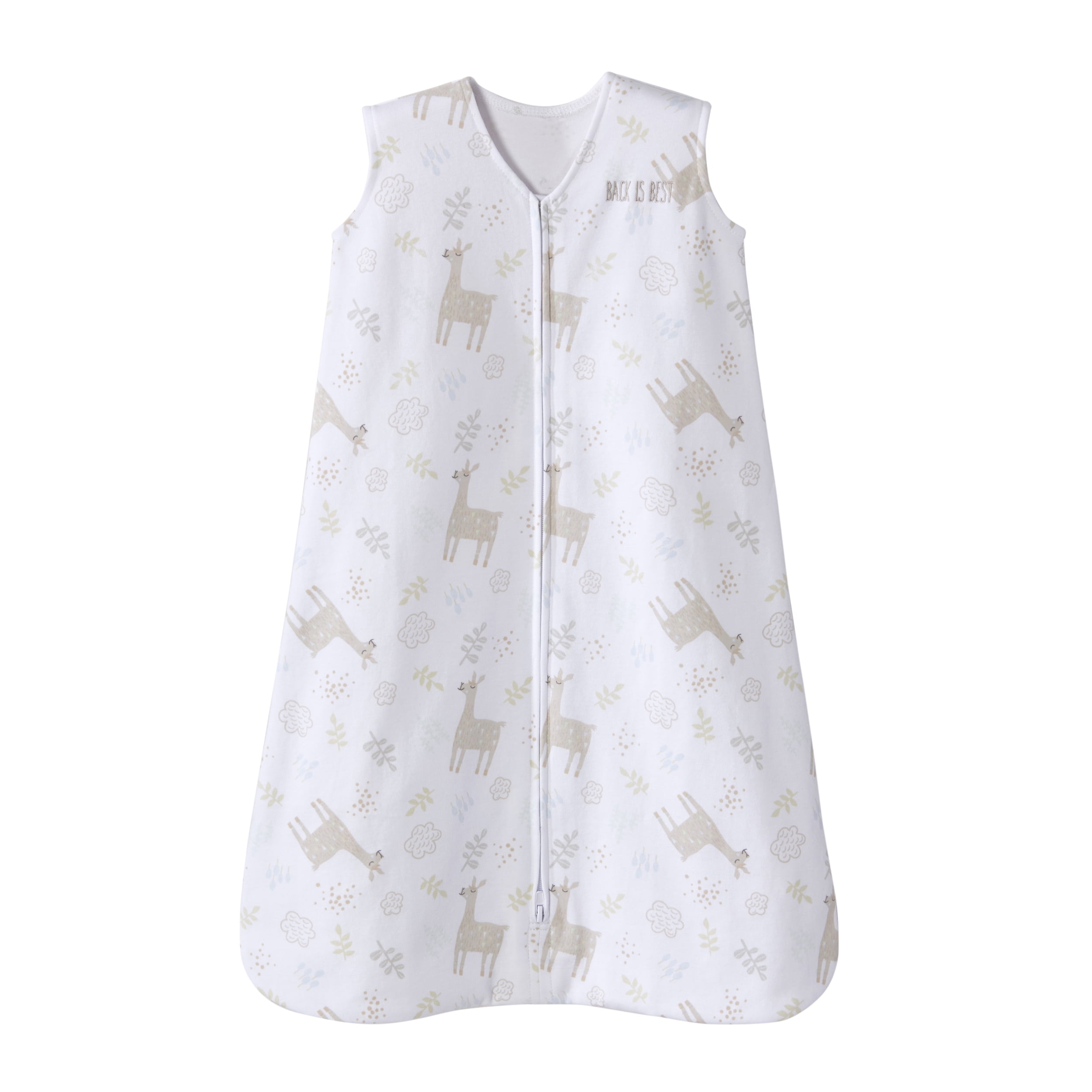 HALO SleepSack Wearable Blanket, 100% Cotton, Sand Llama, Infant, Unisex, Medium, 6-12 Months