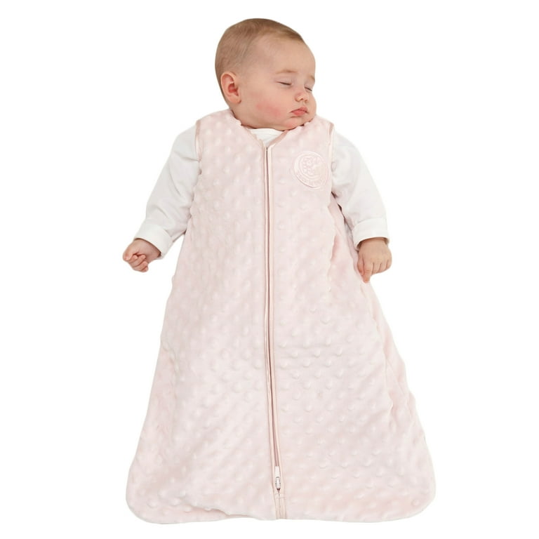 Halo Sleepsack Wearable Blanket Plushy Dots Velboa Pink Toddler Girls Large 12 18 Months