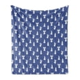 thumbnail image 1 of Halo Soft Flannel Fleece Throw Blanket, Angelic Christmas Creatures Noel Repetitive Tender Pattern Artwork Print, Cozy Plush for Indoor and Outdoor Use, 50" x 70", Violet Blue and White, by Ambesonne, 1 of 6