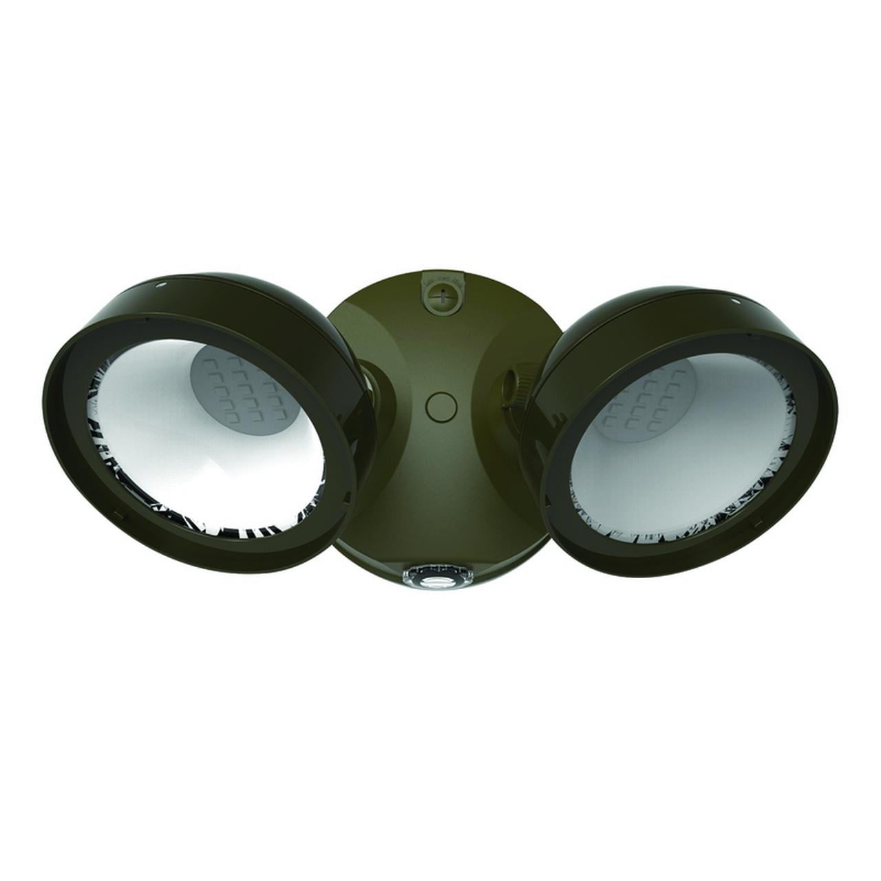 Halo Bronze Hardwired LED Outdoor Floodlight with Dual Heads
