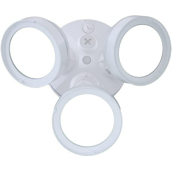 HALO LED Flood Security Light TGS3S403FRRW - Selectable 3000/2500/2000 Lumens - 3 Head, White