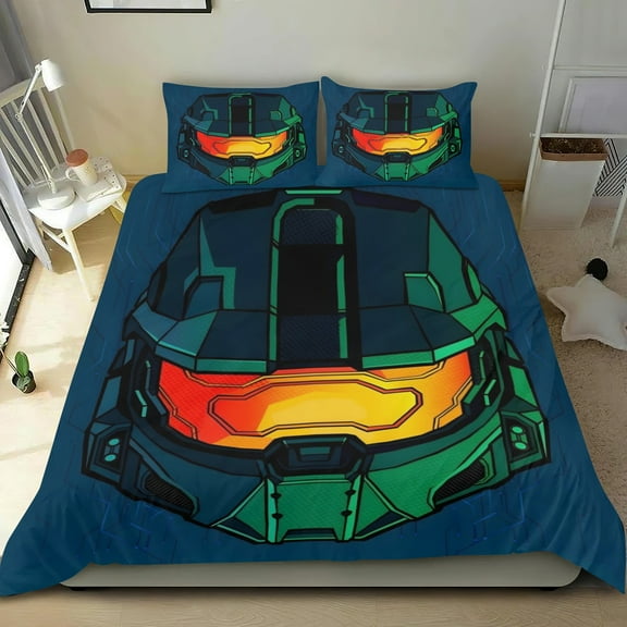 Halo Themed Bed Sheet Set Three Piece Set 53x79 Inches Comfortable And Skin Friendly Unique Design Creating A Star Studded Night
