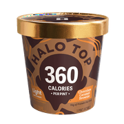 Halo Top Chocolate Caramel Brownie Light Ice Cream, 16 fl oz Pint
