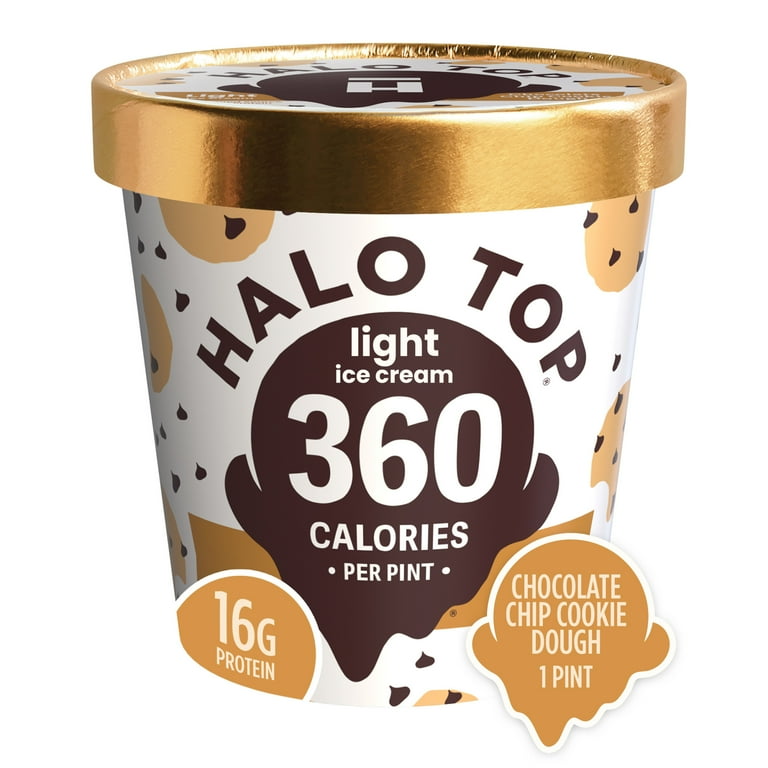 Halo Top Chocolate Chip Cookie Dough Light Ice Cream, With a Good 