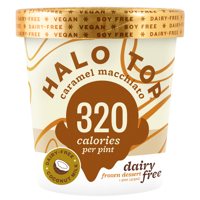 Halo Top DairyFree Caramel Macchiato Ice Cream, 16 fl oz Pint