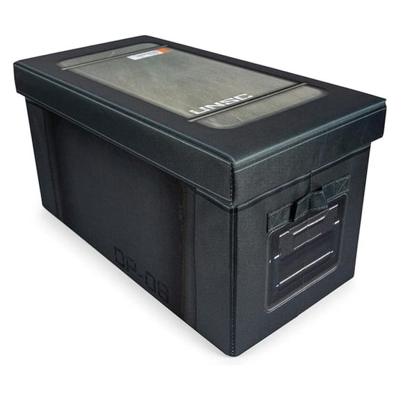 Halo UNSC Footlocker Foldable Storage Chest | Fabric Basket Container, Cube Organizer | Collapsible Black Cubby Cube, Closet Organizer | 24 x 12 Inches