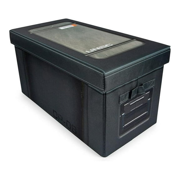 Halo UNSC Footlocker Foldable Storage Chest | Fabric Basket Container, Cube Organizer With Handles | Collapsible Black Cubby Cube, Closet Organizer | 24 x 12 Inches