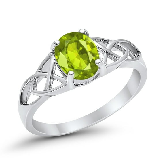 Halo Vintage Style Wedding Ring Peridot CZ 925 Sterling Silver Size 10
