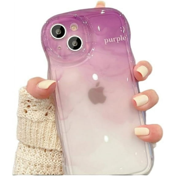 Halo Wave Vapour Bubble Phone Case, Small Fresh Design for Ladies, Drop-Proof and wear-Resistant, for iPhone 15 14 13 12 11 Pro Max XS XR X 7 8 Phone Case (P2,IP 12)