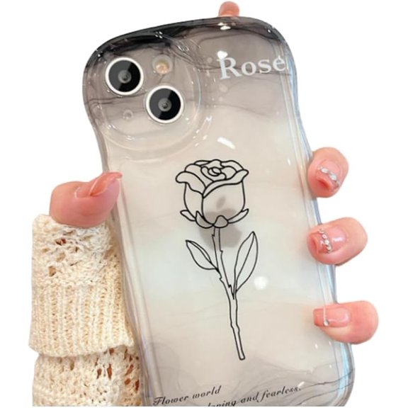 Halo Wave Vapour Bubble Phone Case, Small Fresh Design for Ladies, Drop-Proof and wear-Resistant, for iPhone 15 14 13 12 11 Pro Max XS XR X 7 8 Phone Case (P7,IP 15 PRO)