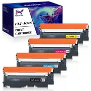 HaloFox Compatible Toner Cartridge Replacement for Samsung CLT 404S CLT-C404S CLT-M404S CLT-Y404S for Xpress C430W C430FW C480FW SL-C430W SL-C480W SL-C480FN Printer (Black, Cyan, Yellow, Magenta)
