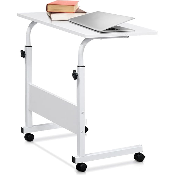 HaloHarness Mobile Side Table 31.5 inch Computer Desk with Wheels ...