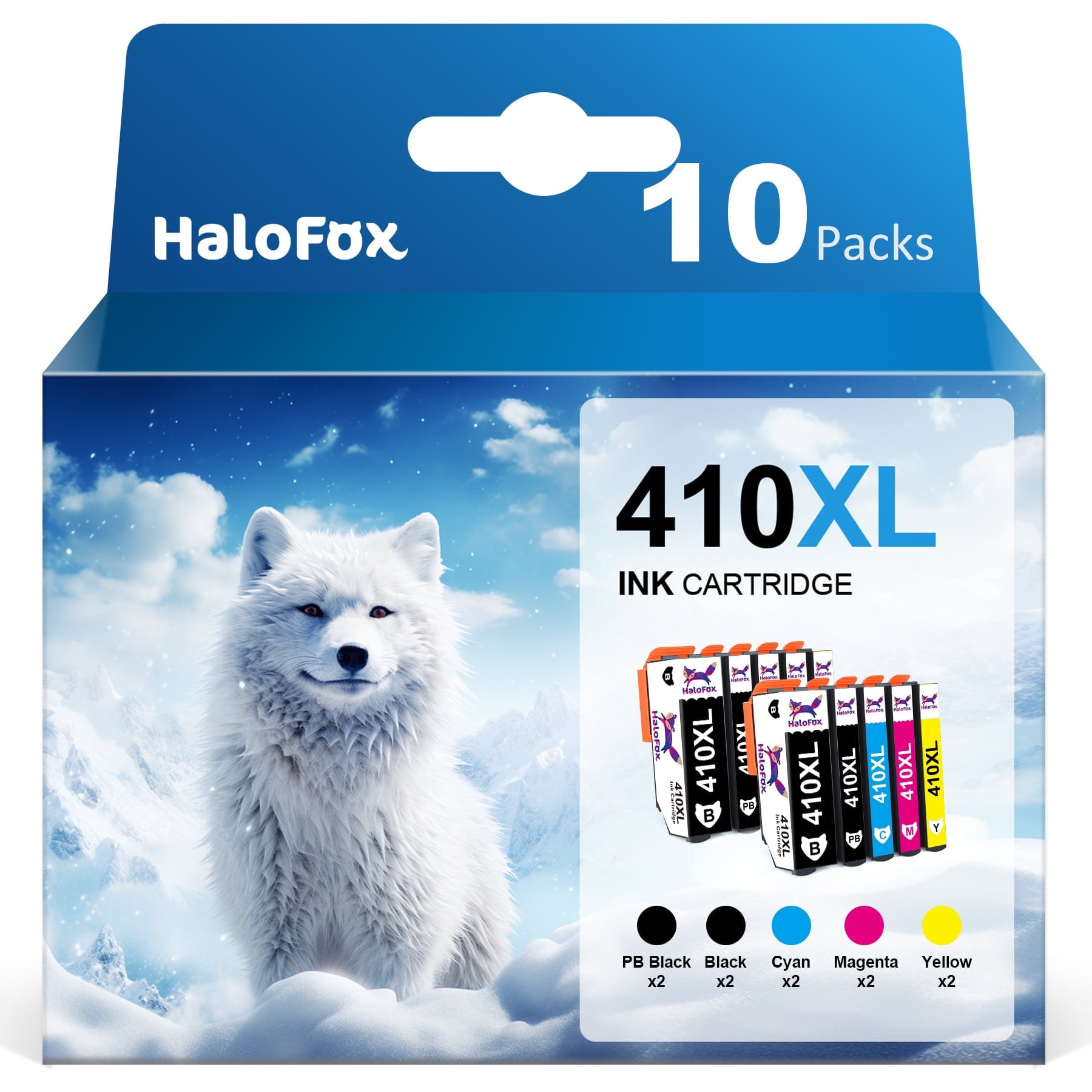 Halofox 410 Ink Ink 410 Epson 410XL Ink Cartridges Replacement for