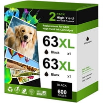 Halofox 63XL 63 Ink Cartridges | Compatible for HP Ink 63 Black, 2-Black