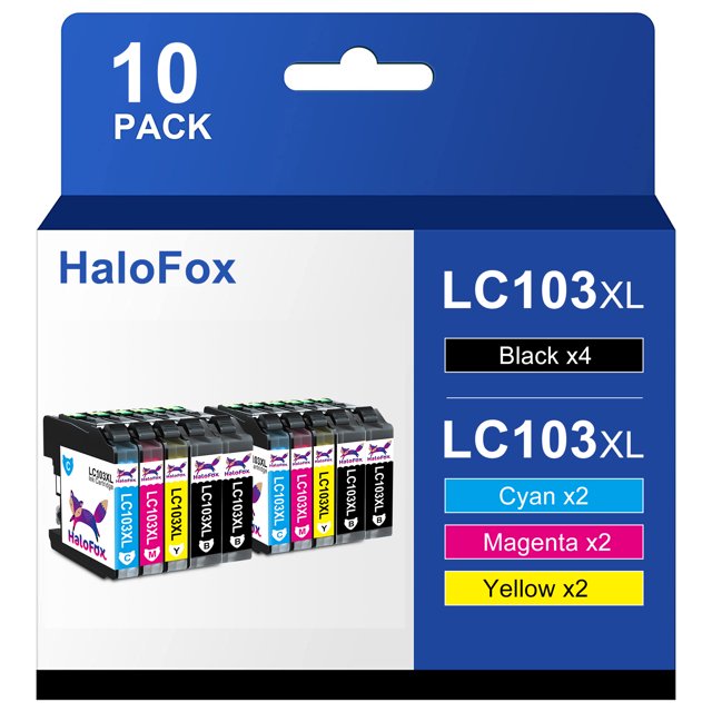 Halofox Ink Cartridges for Brother LC103 LC 103 LC101 LC 101 for MFC