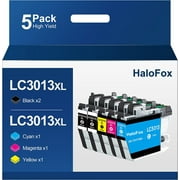 Halofox LC3013 Ink Replacement for Brother LC3011 LC3013 3011 3013 Ink Cartridge for MFC-J491DW MFC-J497DW MFC-J895DW MFC-J690DW Printer (2 Black, 1 Cyan, 1 Magenta, 1 Yellow)