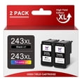 thumbnail image 1 of Halofox PG-243XL CL-244XL Ink Cartridges Black Color Combo for Canon 243&244/245&246 Fit for Cannon Pixma TR4520 MG2522 TS3322 TR4522 TS3122 MX490 MX492 MG2922 MG2520 Printer 245XL 246XL XL, 1 of 5