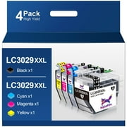 Halofox Pro LC3029 XXL Compatible Ink Cartridge Replacement for Brother LC3029 LC 3029 to use with MFC-J5830DW MFC-J5930DW MFC-J6535DW MFC-J6535DWXL MFC-J5830DWXL MFC-J6935DW (4 Pack)