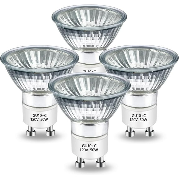 Halogen Bulb 50 Watt GU10 120V NP5 Replacement Bulb for Candle Warmer, Scent Wax Burner, Fragrance Melt, Warming Bulb JDR Dimmable, Warm White 2700K Pack of 4