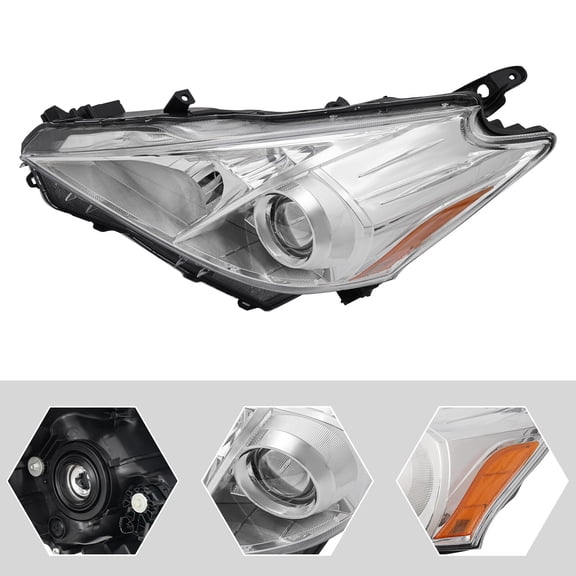 Halogen Headlight Assembly Compatible with 2012-2014 Toyota Prius V, Left Side Front Headlight,Headlight Headlamp Replacement (Left)