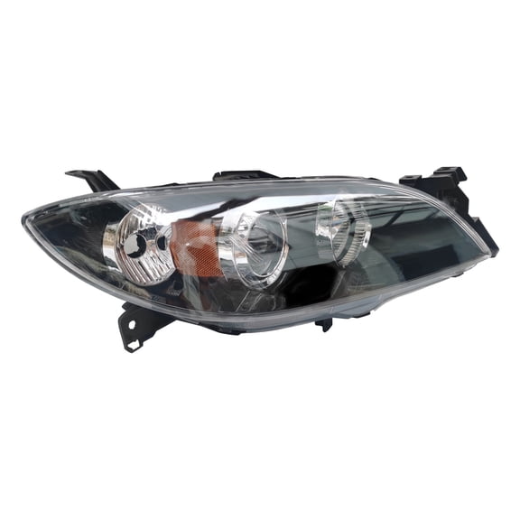 Halogen Headlight Assembly for Mazda 3 Sedan 2004 2005 2006 2007 2008 2009 Right Passenger Side Headlight Front Head Lamp Replacement Clear Lens Black Housing BN8P510K0D (Right Passenger Side)