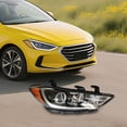 thumbnail image 1 of Halogen Headlight Assembly, Right Headlight For 2017-2018 Hyundai Elantra Sedan, Right Passenger Side Headlamp(Bulb Not Included), 1 of 11