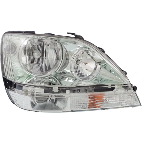 Halogen Headlight Assembly Set of 2 For 2001-03 Lexus RX300 LH and RH with Bulb