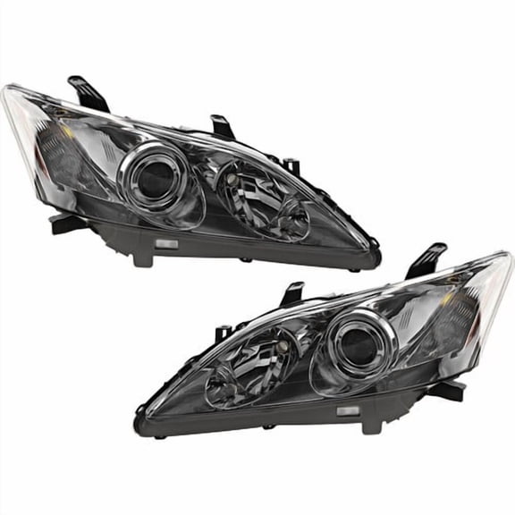 Halogen Headlight Assembly Set of 2 For 2007-2009 Lexus ES350 Base Clear Lens