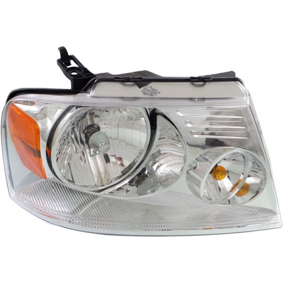 Halogen Headlight For 2004-2008 Ford F-150 Right Chrome Interior w/ Bulb CAPA