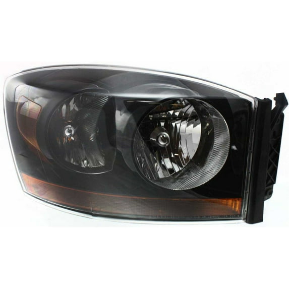 Halogen Headlight For 2006 Dodge Ram 1500 Right Black Interior w/ Bulb