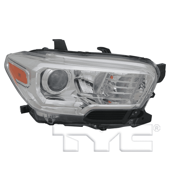 Halogen Headlight Lamp for 16-18 Toyota Tacoma w/o LED DRL Chrome Right Fits select: 2017 TOYOTA TACOMA DOUBLE CAB/SR/SR5/TRD SPORT/TRD OFF ROAD/TRD PRO
