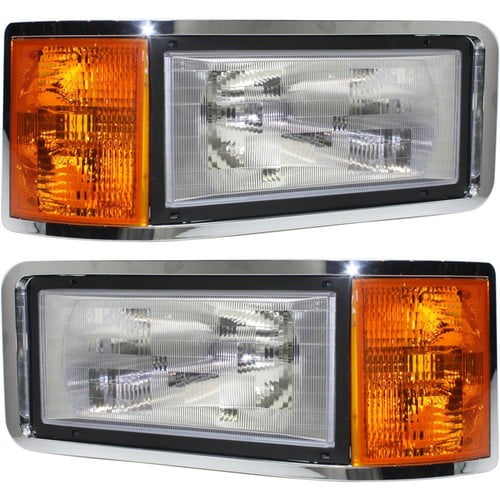 Halogen Headlight Set For 1991-2007 Mack CL Left & Right w/ Bulb(s) Pair