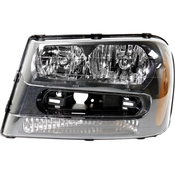 Halogen Headlight Set For 2002-2009 Chevy Trailblazer Left & Right w/Bulbs P