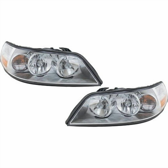 Halogen Headlight Set For 2003-2004 Lincoln Town Car Driver and Passenger Side