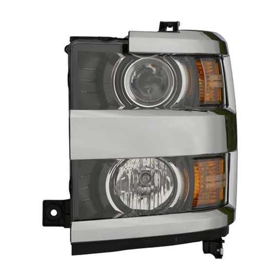 Halogen Headlight for 15-19 Chevy Silverado 2500/3500 (Black Bezel) Left