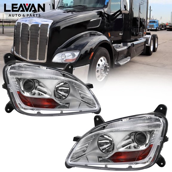 Right Halogen Headlight Assembly Compatible With Peterbilt 579 587