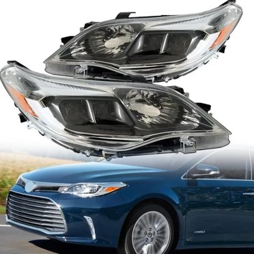 Jpautowholesale Halogen Headlight Set For 2013-2015 Toyota Avalon – Driver & Passenger, With Bulbs, DOT/SAE