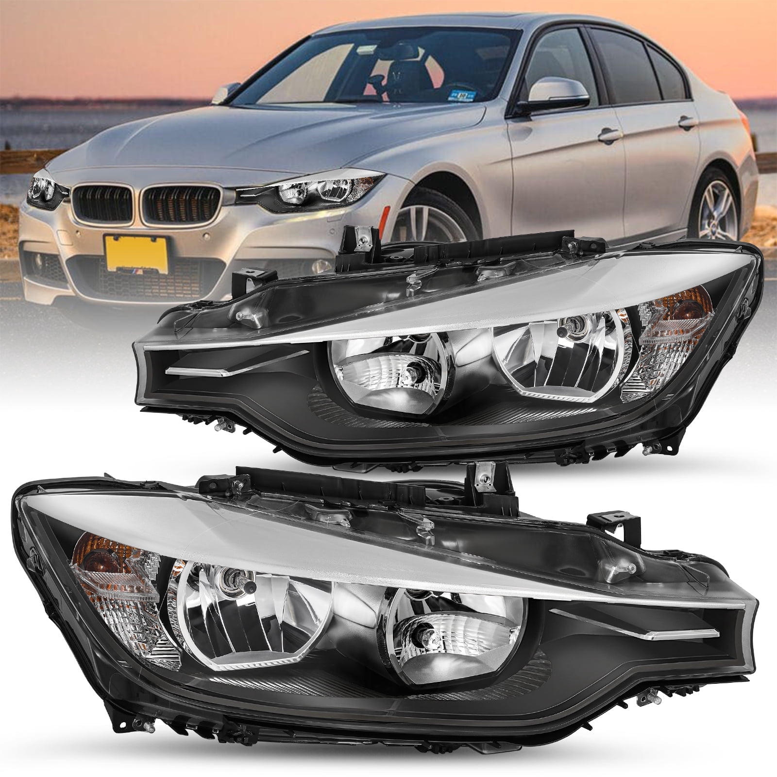 3D Carbon Fiber Headlight Switch Cover Trim For BMW E90 E92 E93 3 Series 2008-2012 (325i, 328i, 335i)