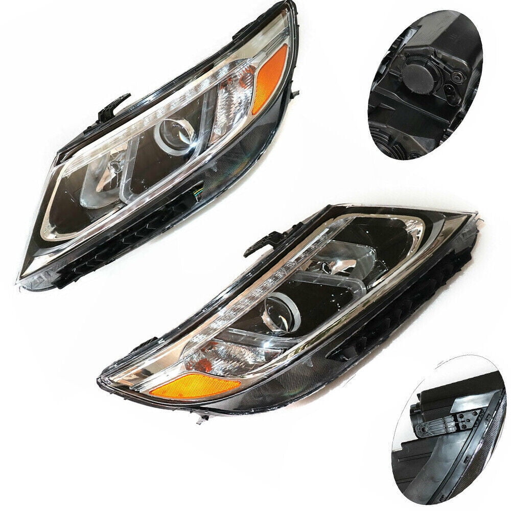 Halogen Headlights Headlamps Left+Right Set For Kia Sorento LED DRL