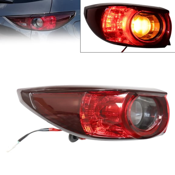 Halogen Outer Sport Taillight, Left Outer Tail Light, Rear Outer Sport Tail Lamp For 2017-2021 Mazda CX-5 CX5 (Bulb Included)