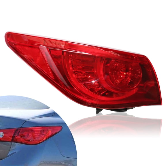 Halogen Outer Tail Light Rear Brake Lamps Fits for 2014 2015 2016 2017 Infiniti Q50/Q50s (Left Driver Side)